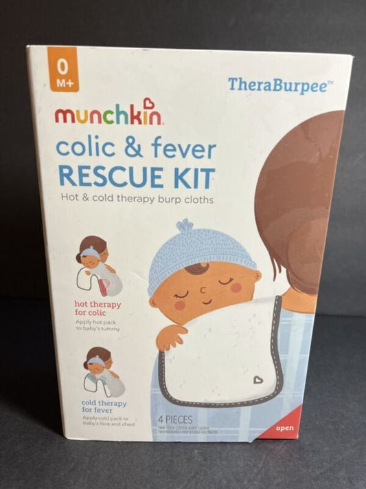 Munchkin TheraBurpee Colic & Fever Rescue Kit 4-pcs Hot Cold Therapy Burp Cl