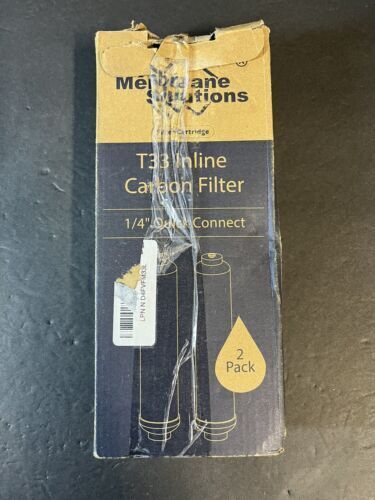 2 Pack Membrane Solutions T33 Inline Carbon Filter