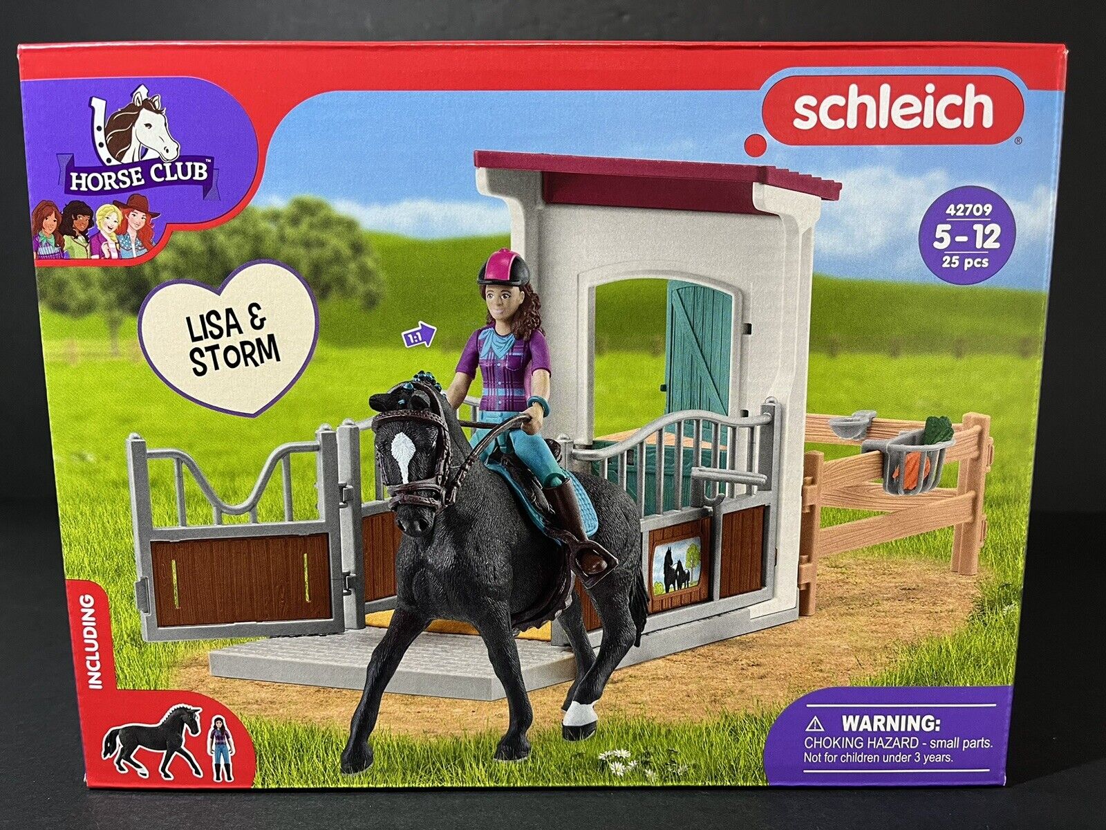 Schleich 42709 Horse Box with Lisa & Storm Playset with Horse and Rider..