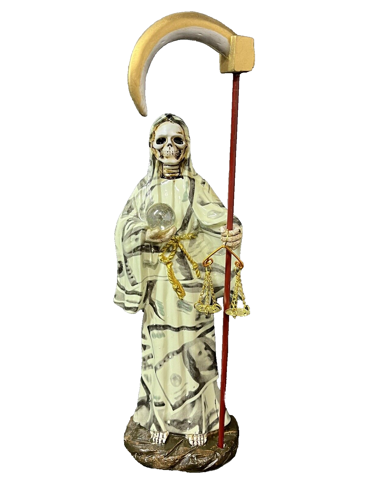 Estatua de La Santa Muerte 9" money print  Holly Death Statue 6733MY-9