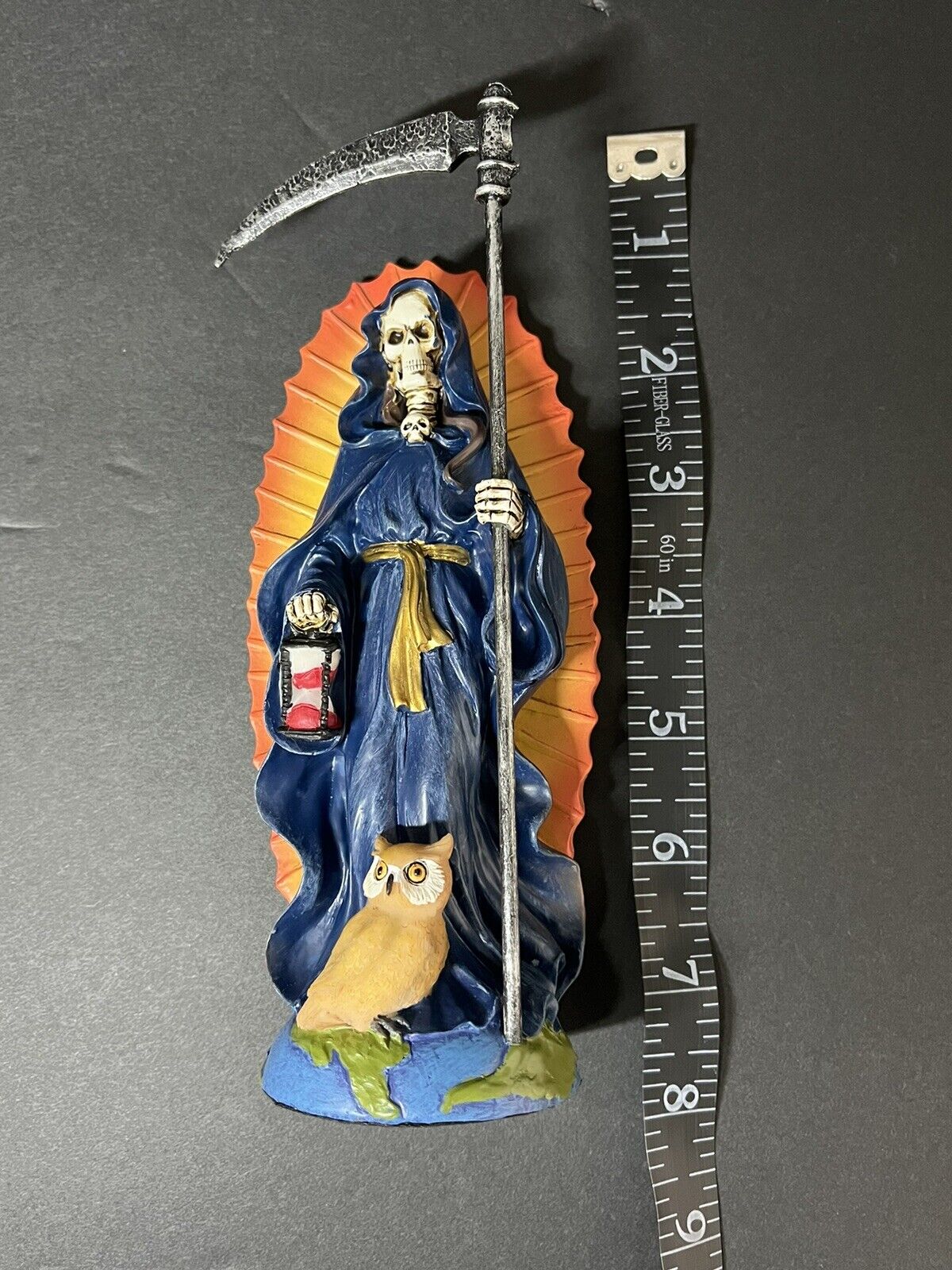 Santa Muerte Blue Gown Figurine Death statue  7 inches - 15240