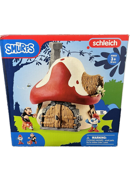 Schleich 20803 Smurf House with 2 Figurines..