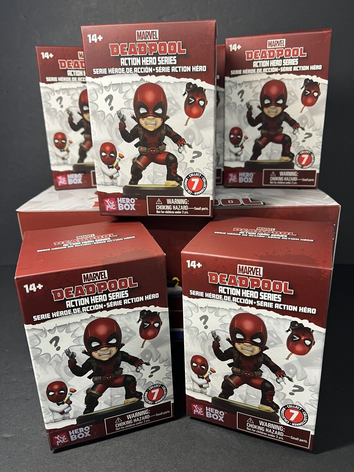 6 Pack YuMe Deadpool Action Series Hero Box - Blind Box 3''