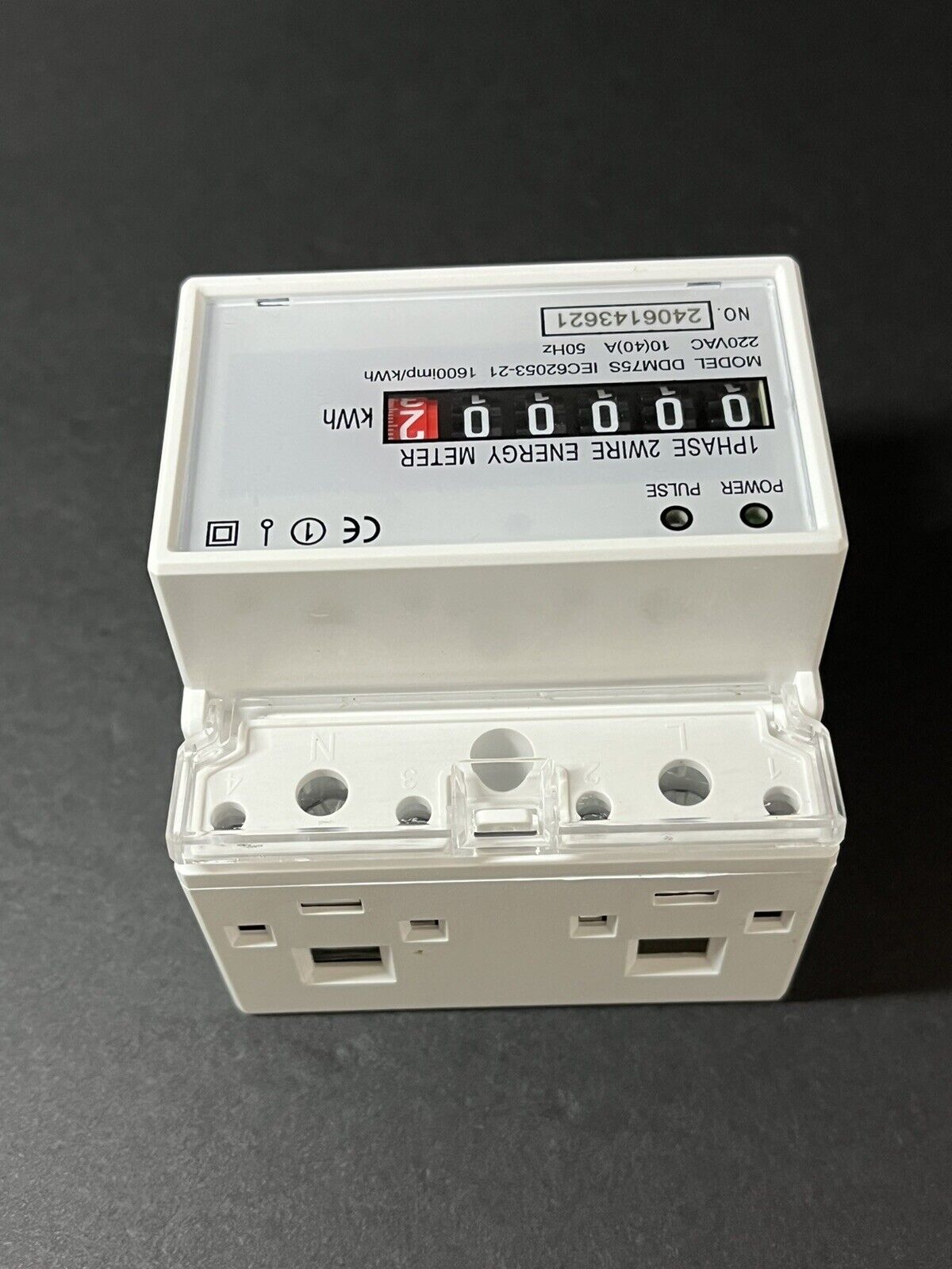 Electric Meter, KWh Meter, Single Phase 4P LED DIN-Rail Electricity Power Energy