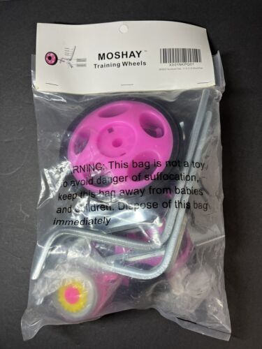 Moshay Bicycle Training Wheels 12 14 16 18 20 inch Bike Kids Set Pink