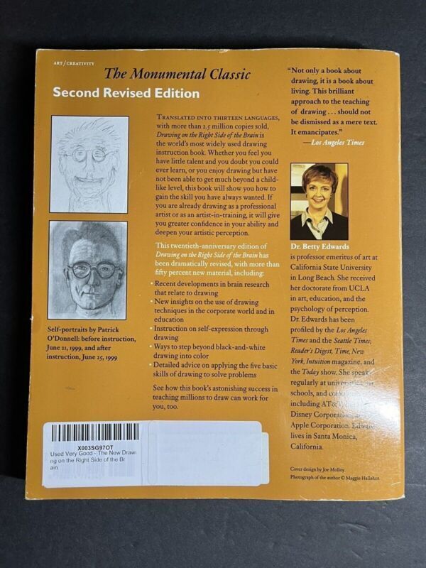 The New Drawing on the Right Side of the Brain Betty Edwards PB Art Hobby Book