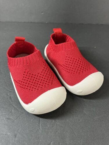 BabyWaves Premium Baby Mesh Toddler Shoes first Walker size 5 Red