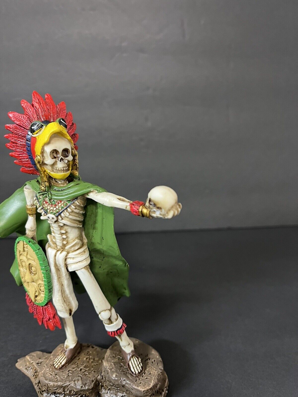 Skeleton Mexican Aztec Eagle Warrior Day of the Dead Dia Muertos Figurine Y8228.