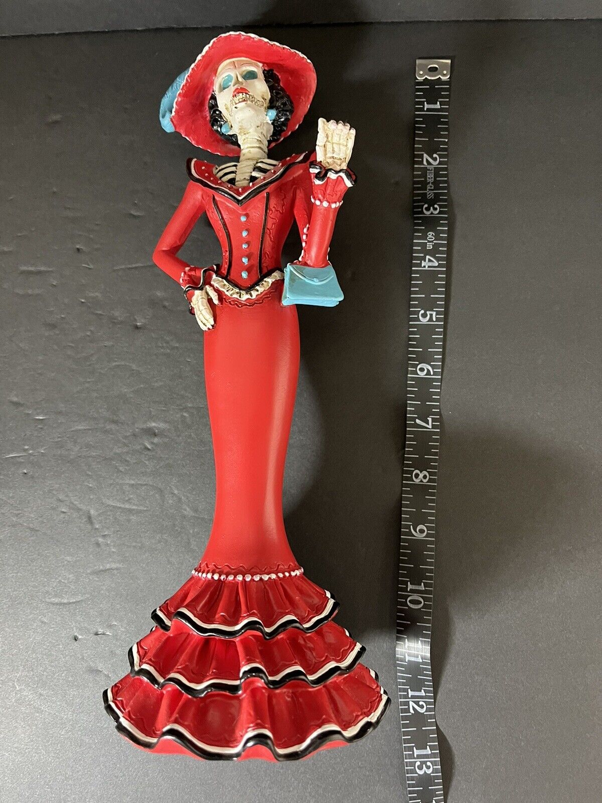 Day of the Dead Red Catrina Figurine 11 Inch 15635