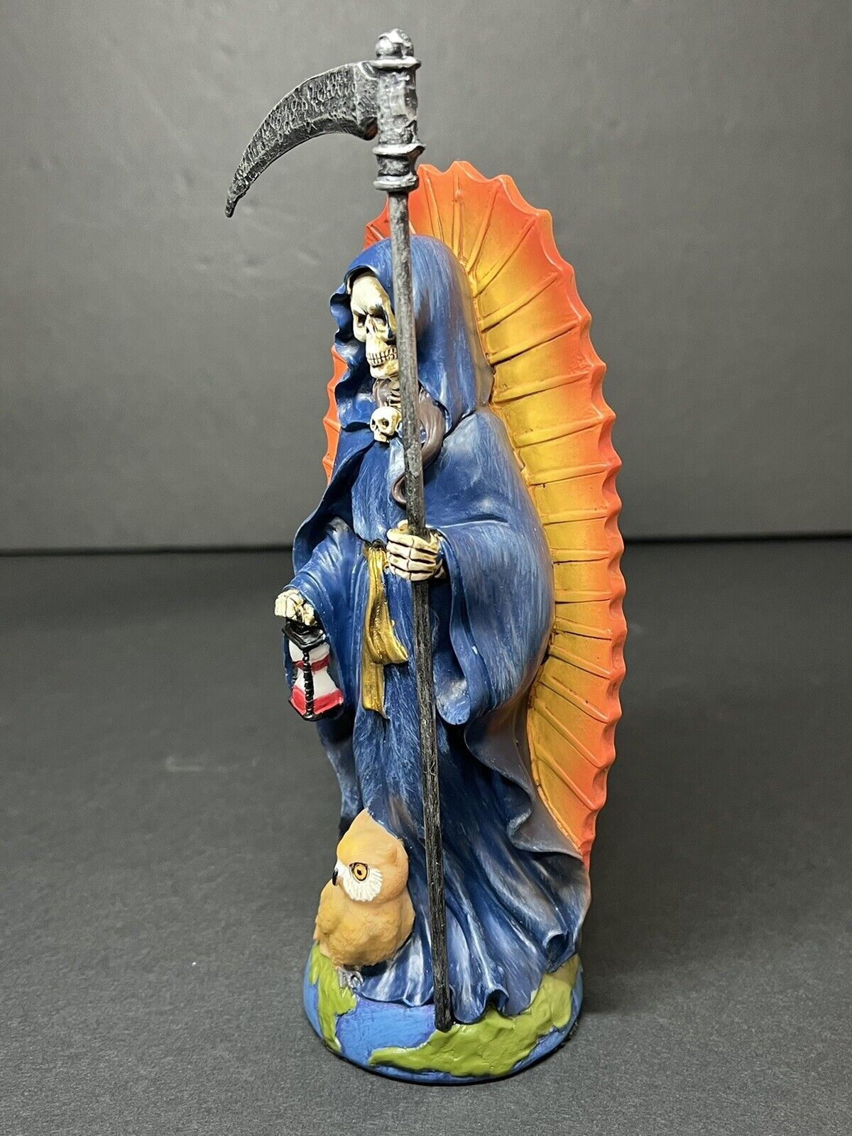 Santa Muerte Blue Gown Figurine Death statue  7 inches - 15240