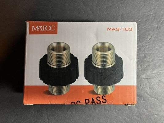 Pressure Washer Adapter Set, M22-14mm Male Fitting to M22-14mm Male Swivel