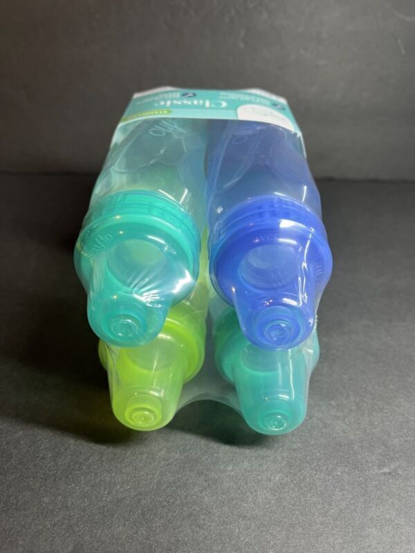 2 Pack Of 4 Evenflo Feeding Classic Plastic Bottle 8 Oz BPA Free Ergonomic