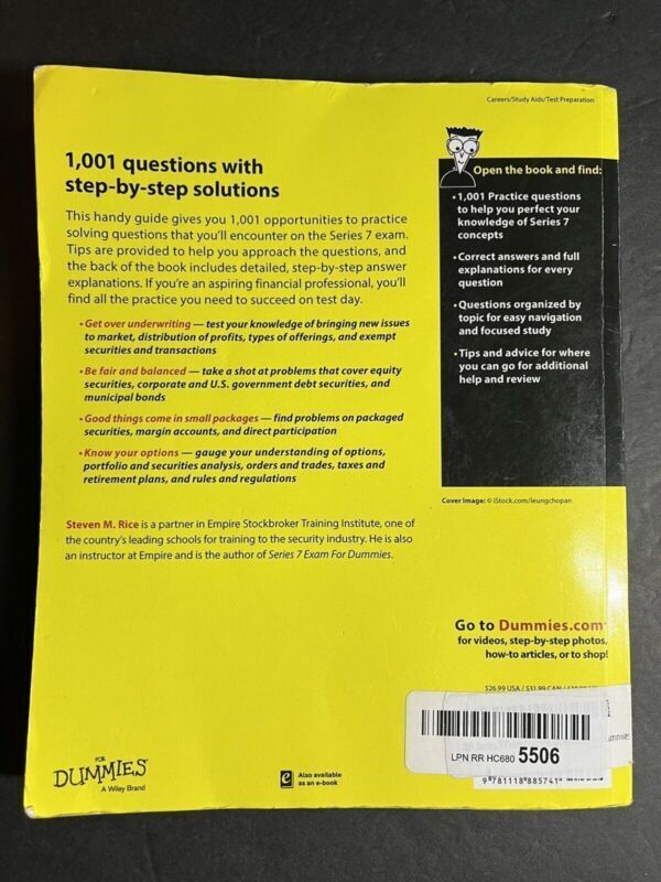 Series 7 Exam for Dummies : 1,001 Practice Questions Paperback St