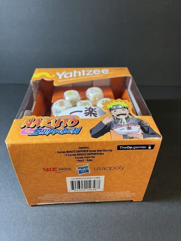 LOT OF 2 Yahtzee Naruto Shippuden Collectible Ramen Bowl Dice Cup Game