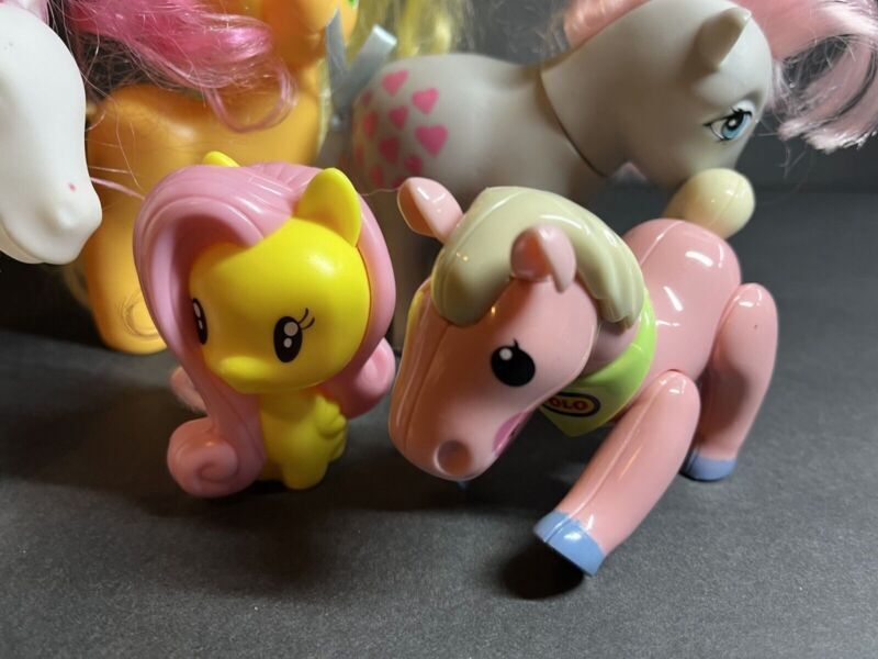 Mixed Lot of 6 My Little Pony G3 Ponies Toys Multicolor Brushable Hair