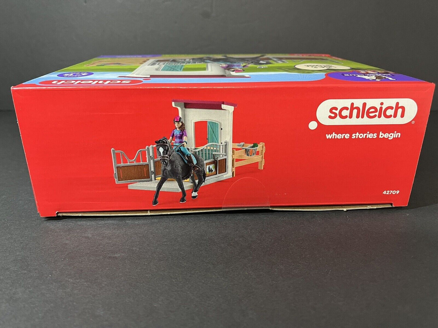 Schleich 42709 Horse Box with Lisa & Storm Playset with Horse and Rider..