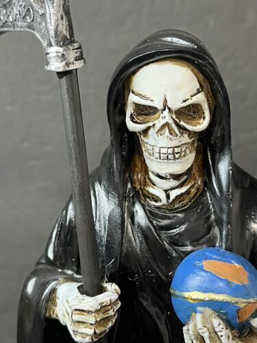 Santa Muerte 12" Con Buhó Black Dress Holy Death Grim Reaper S17012-12BK