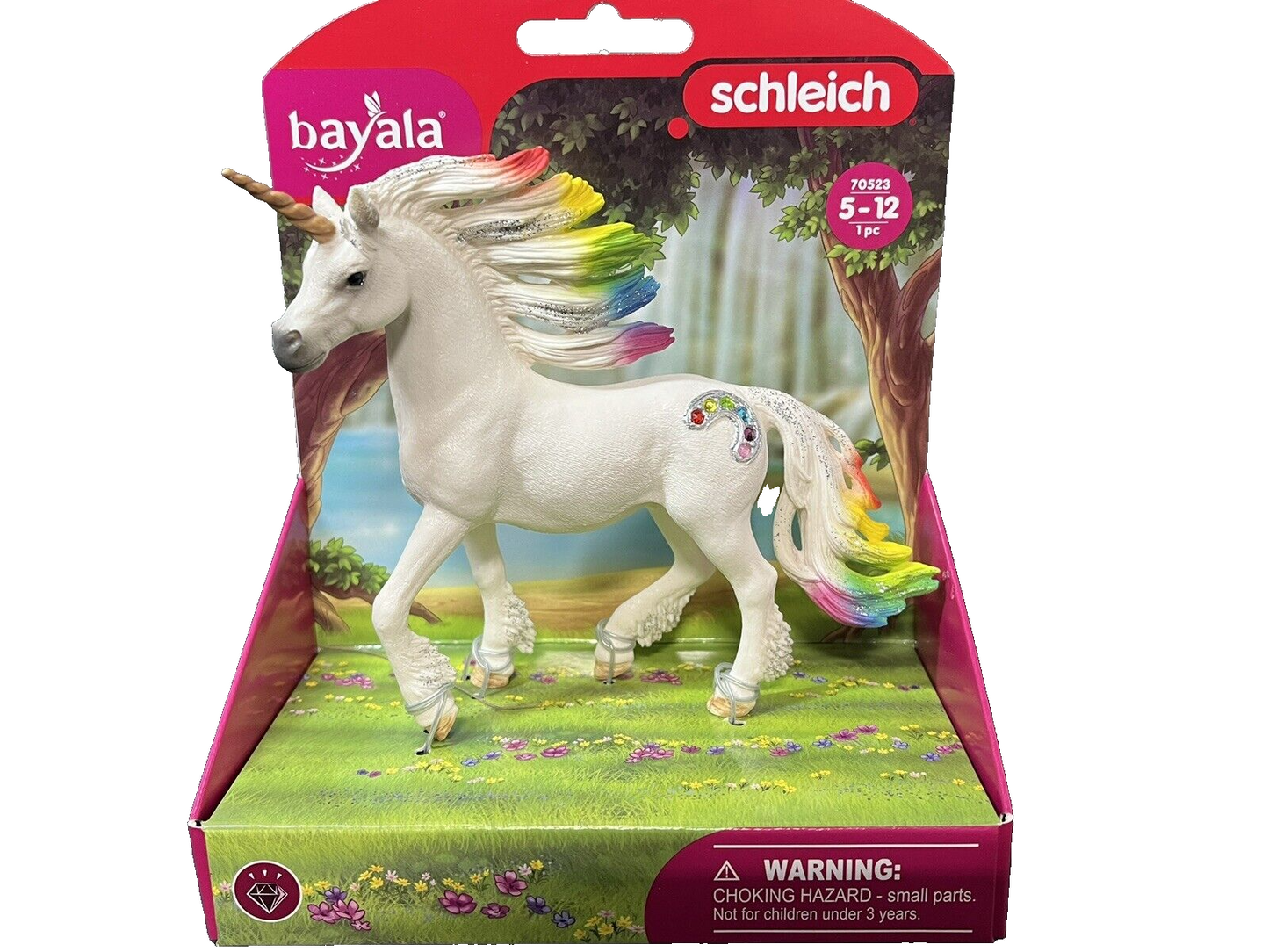 Schleich 70523 Rainbow Unicorn, Stallio