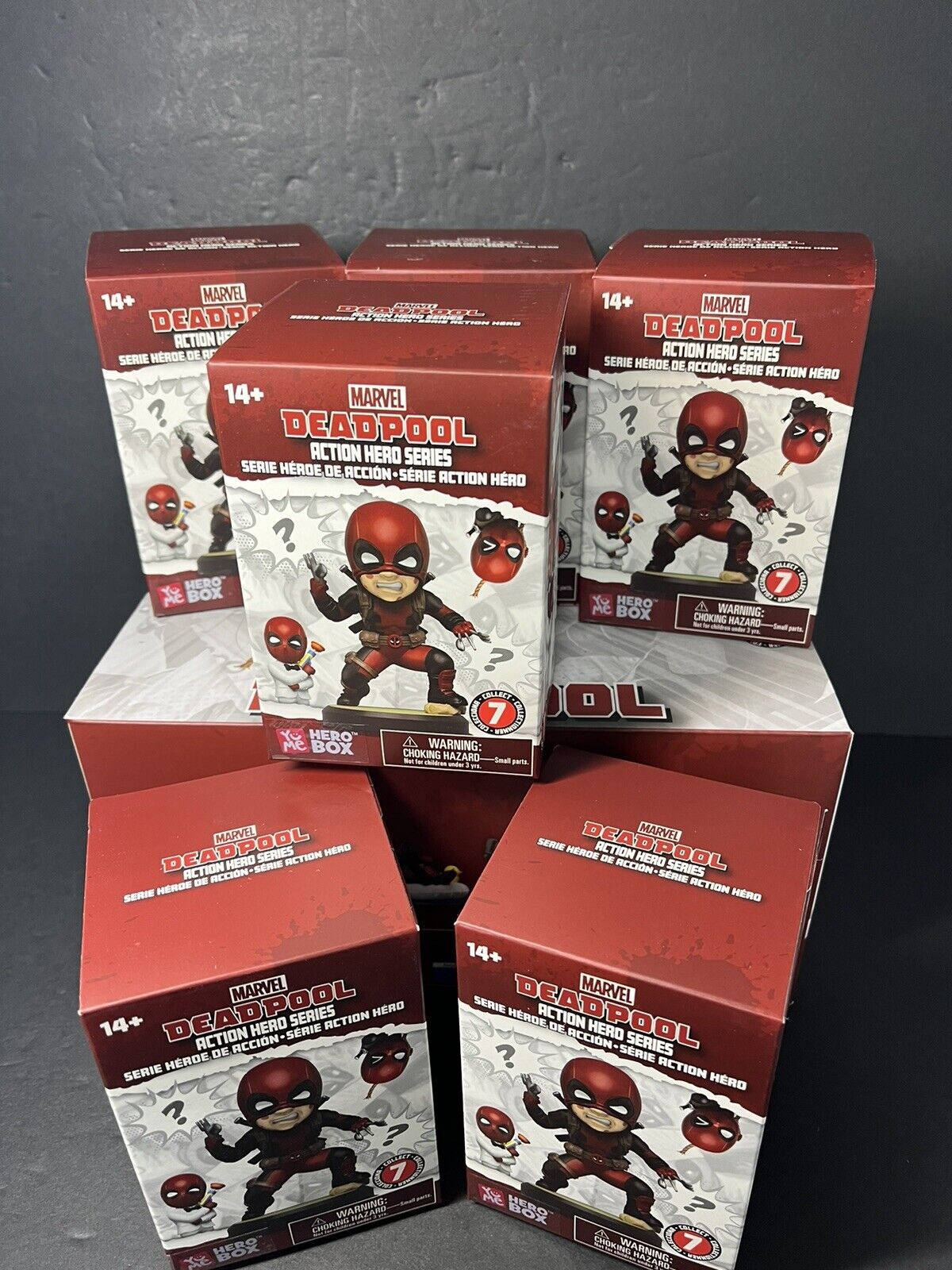 6 Pack YuMe Deadpool Action Series Hero Box - Blind Box 3''