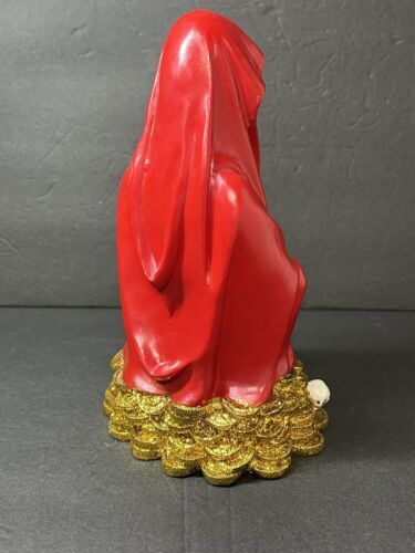 Santa Muerte 8" RED Dress Holy Death Statue 6444RD-8