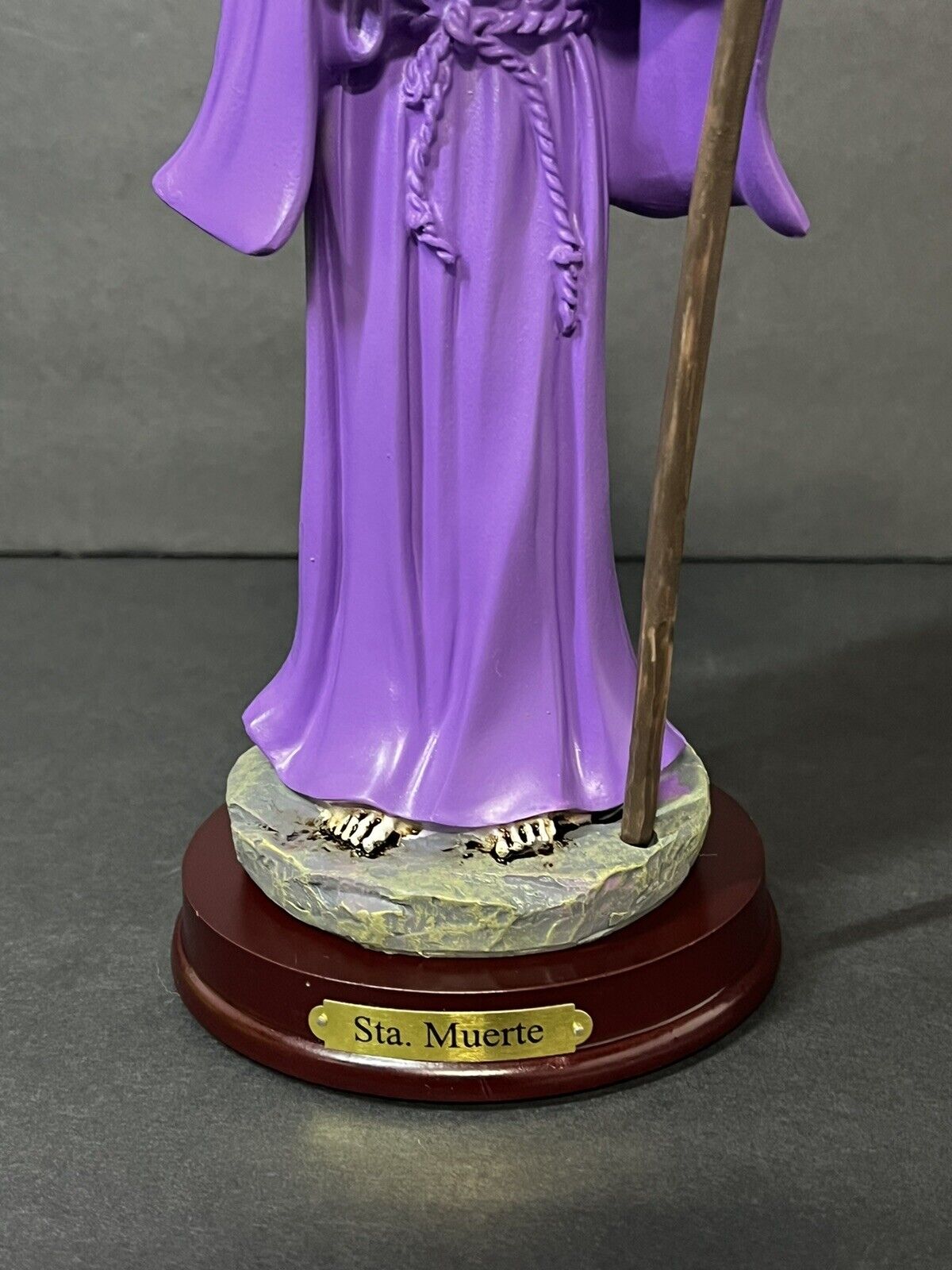 Estatua de La Santa Muerte 9" Purple Color Holly Death Statue 2022PP-9