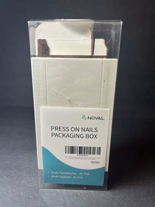 Noval 25PCS Empty Press on Nail Package with Cardboard Display - Gold