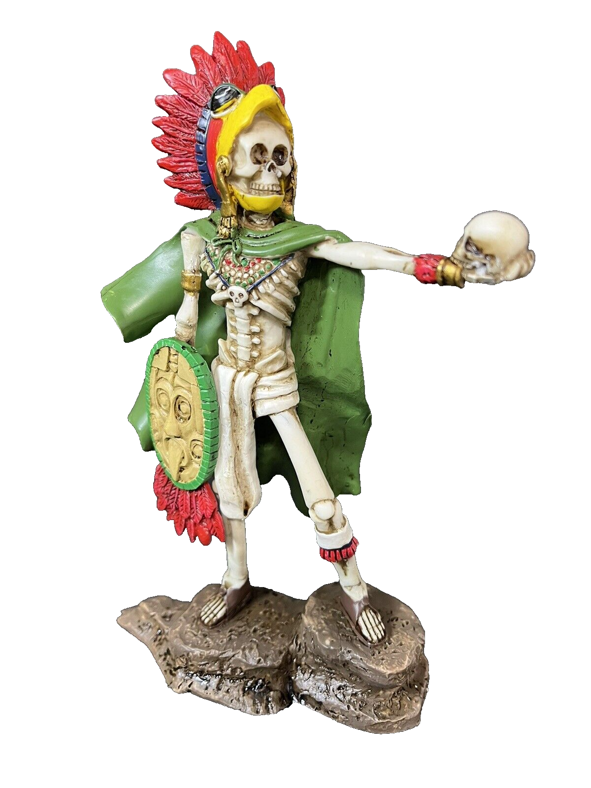 Skeleton Mexican Aztec Eagle Warrior Day of the Dead Dia Muertos Figurine Y8228.