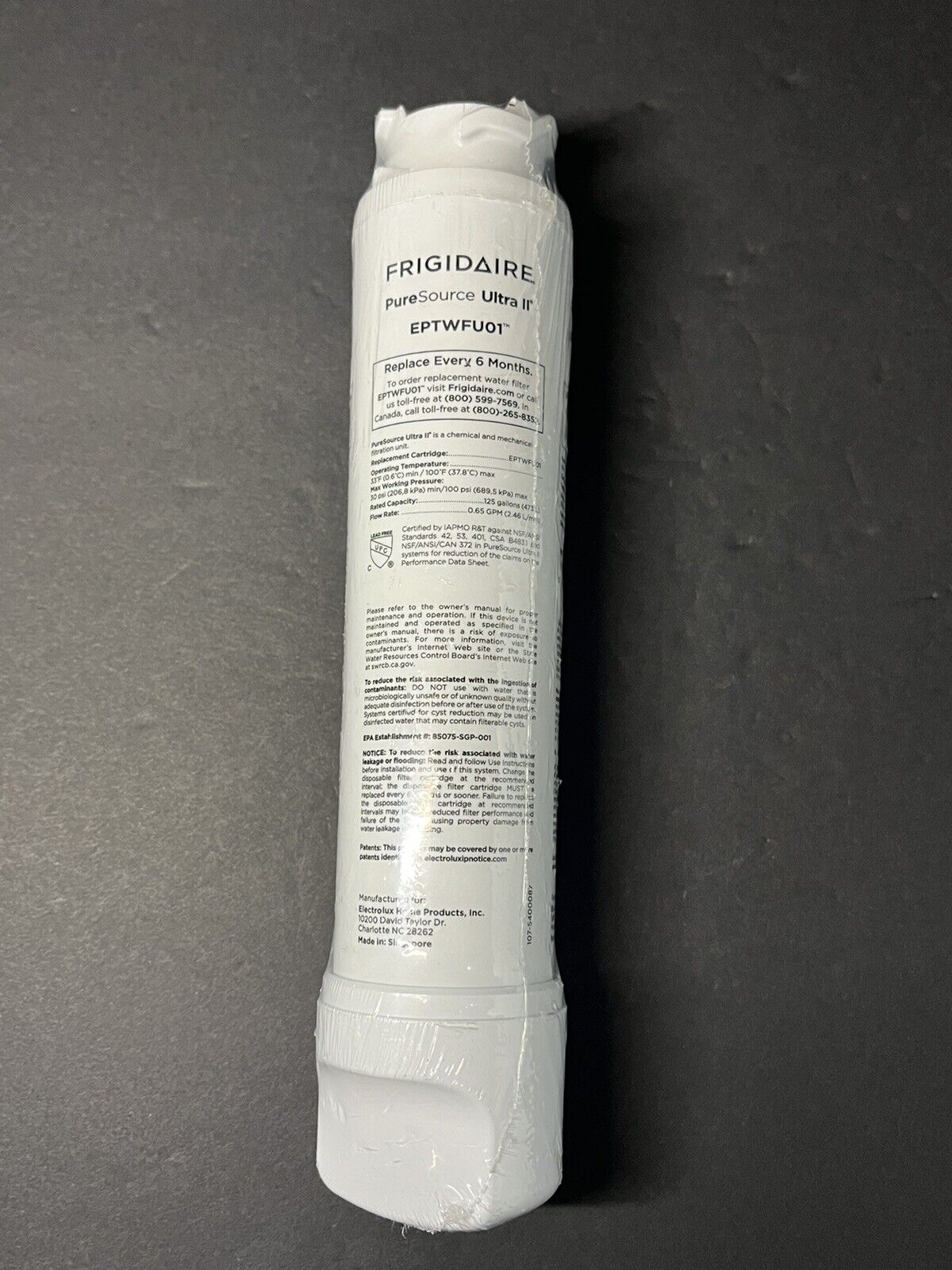 Frigidaire EPTWFU01 Pure Source Ultra II Refrige Replacement Water Filter /1pack