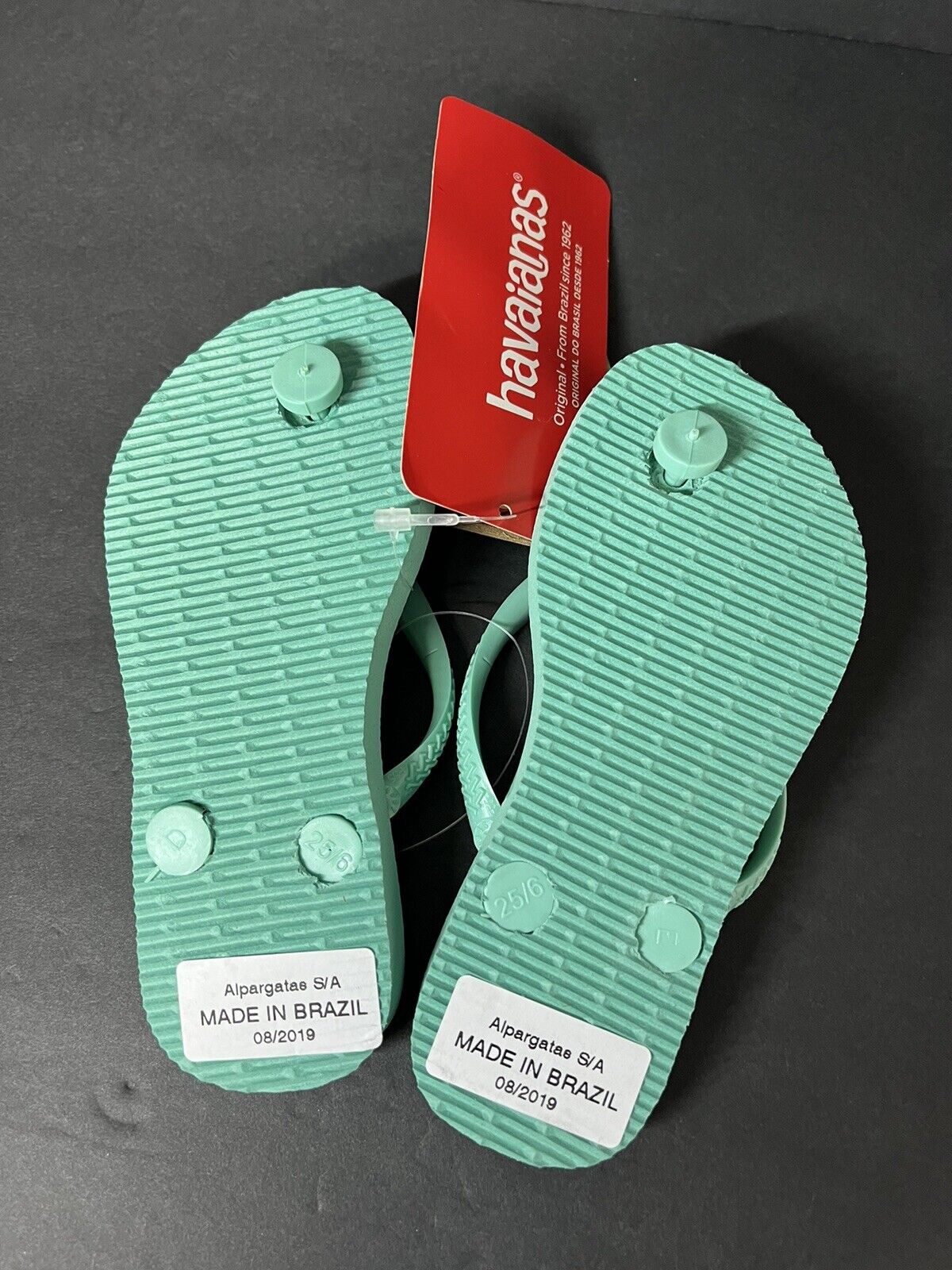 NWT Havaianas GREEN Toddler Flip Flops Size 10C 27/28EUR