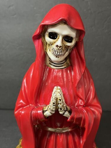 Santa Muerte 8" RED Dress Holy Death Statue 6444RD-8