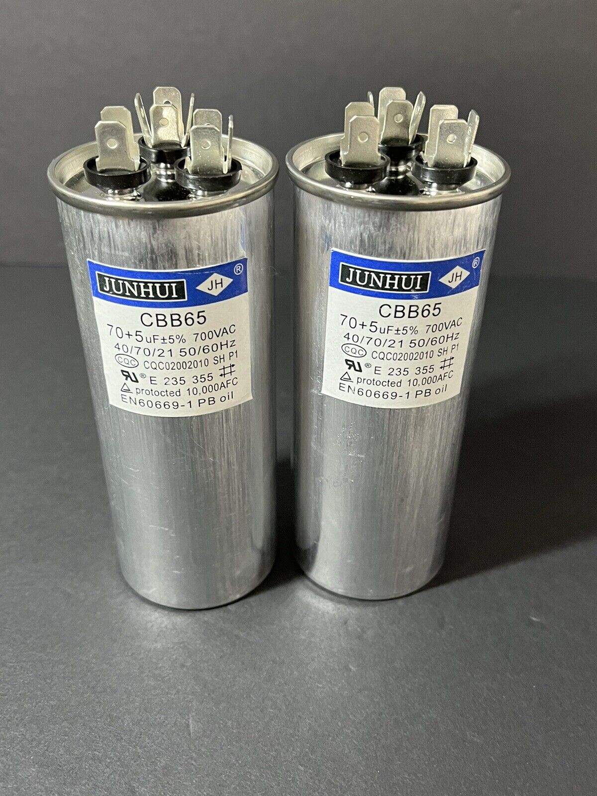 LOT OF 2 CBB65 70+5uf+5% 700VAC 50/60VAC Air Conditioner Run Capacitor...