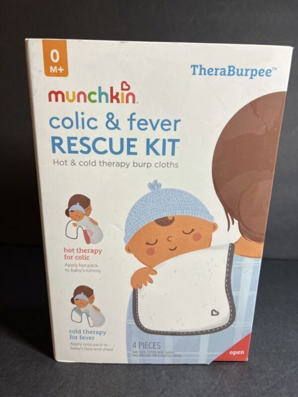 Munchkin TheraBurpee Colic & Fever Rescue Kit 4-pcs Hot Cold Therapy Burp Cl