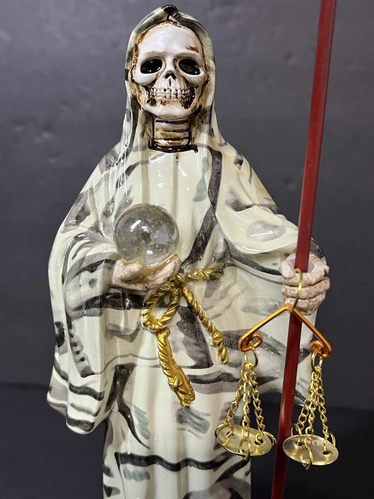 Estatua de La Santa Muerte 9" money print  Holly Death Statue 6733MY-9