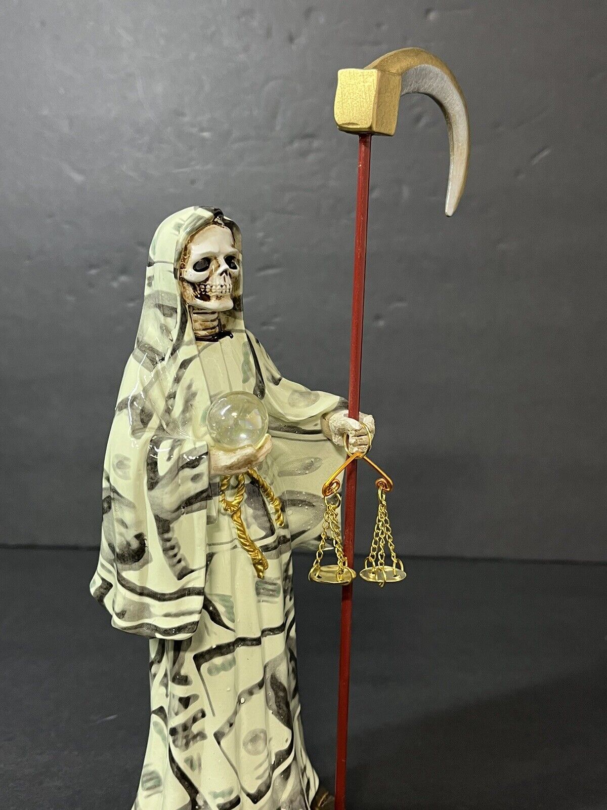 Estatua de La Santa Muerte 9" money print  Holly Death Statue 6733MY-9