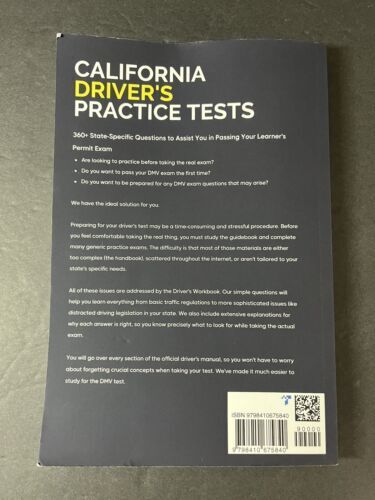 California Driver's Practice Tests by Ged Benson Paperback 2024