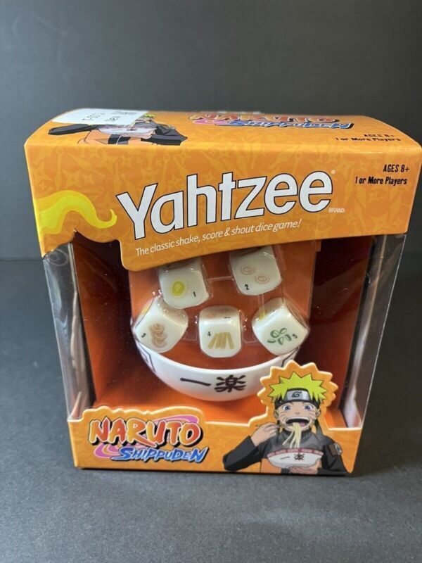 LOT OF 2 Yahtzee Naruto Shippuden Collectible Ramen Bowl Dice Cup Game