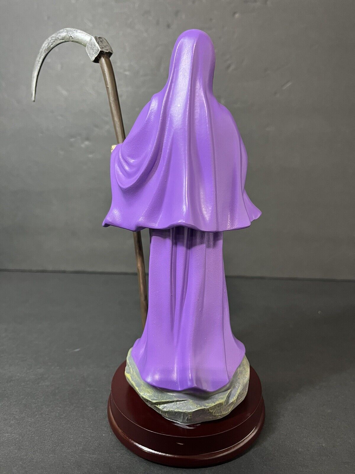 Estatua de La Santa Muerte 9" Purple Color Holly Death Statue 2022PP-9