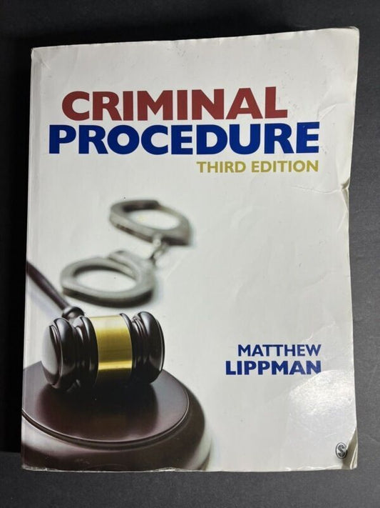 Criminal Procedure by Matthew Lippman , Paperback