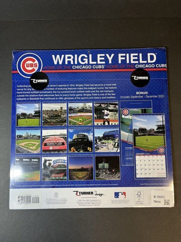 Chicago Cubs Wrigley Field 2024 12x12 Stadium Wall Calendar by Turner