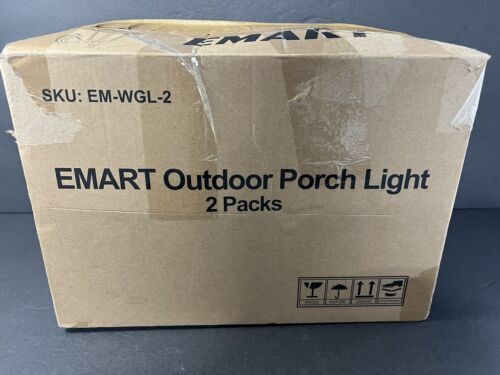 Emart Outdoor Plastic Porch Lights set of 2 , white