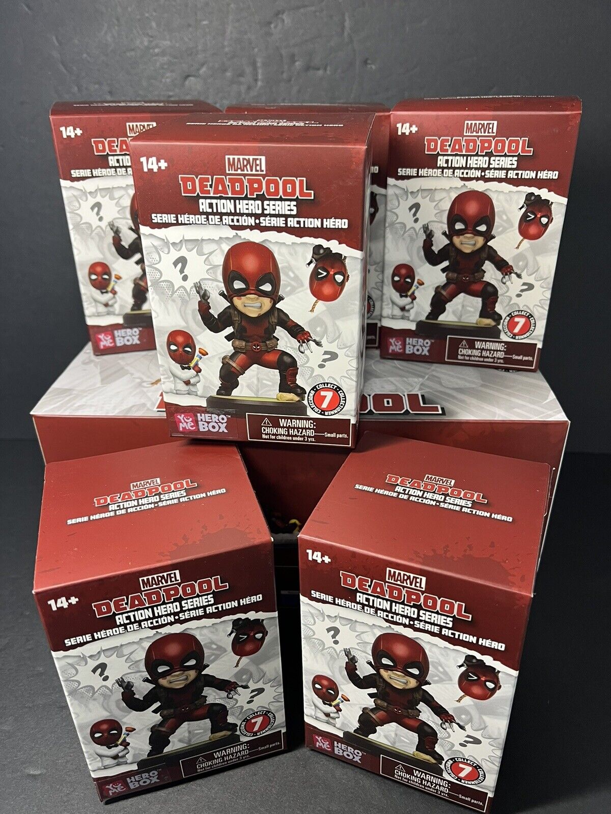 6 Pack YuMe Deadpool Action Series Hero Box - Blind Box 3''