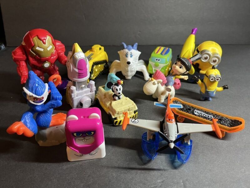 Mixed Lot of 13 Assorted Animated Movies Characters Action Figure Toys