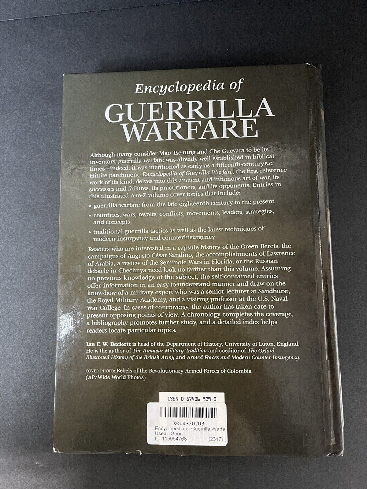 Encyclopedia Of Guerrilla Warfare by Beckett Ian F. W - Book /Soft Cover...