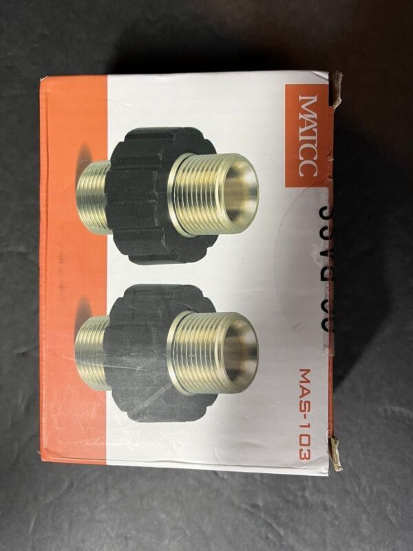 Pressure Washer Adapter Set, M22-14mm Male Fitting to M22-14mm Male Swivel