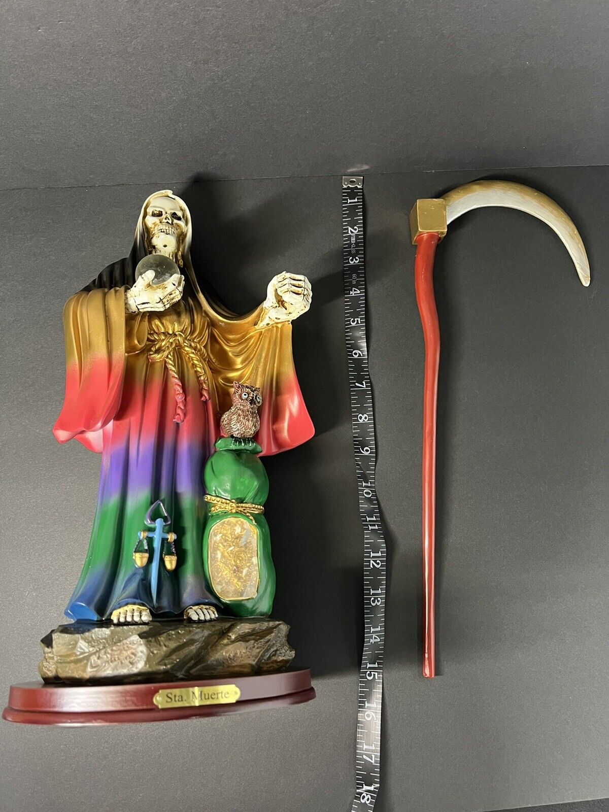 Santa Muerte Saint Death 7 Colores Statue Figurine, 16", 2008J-16