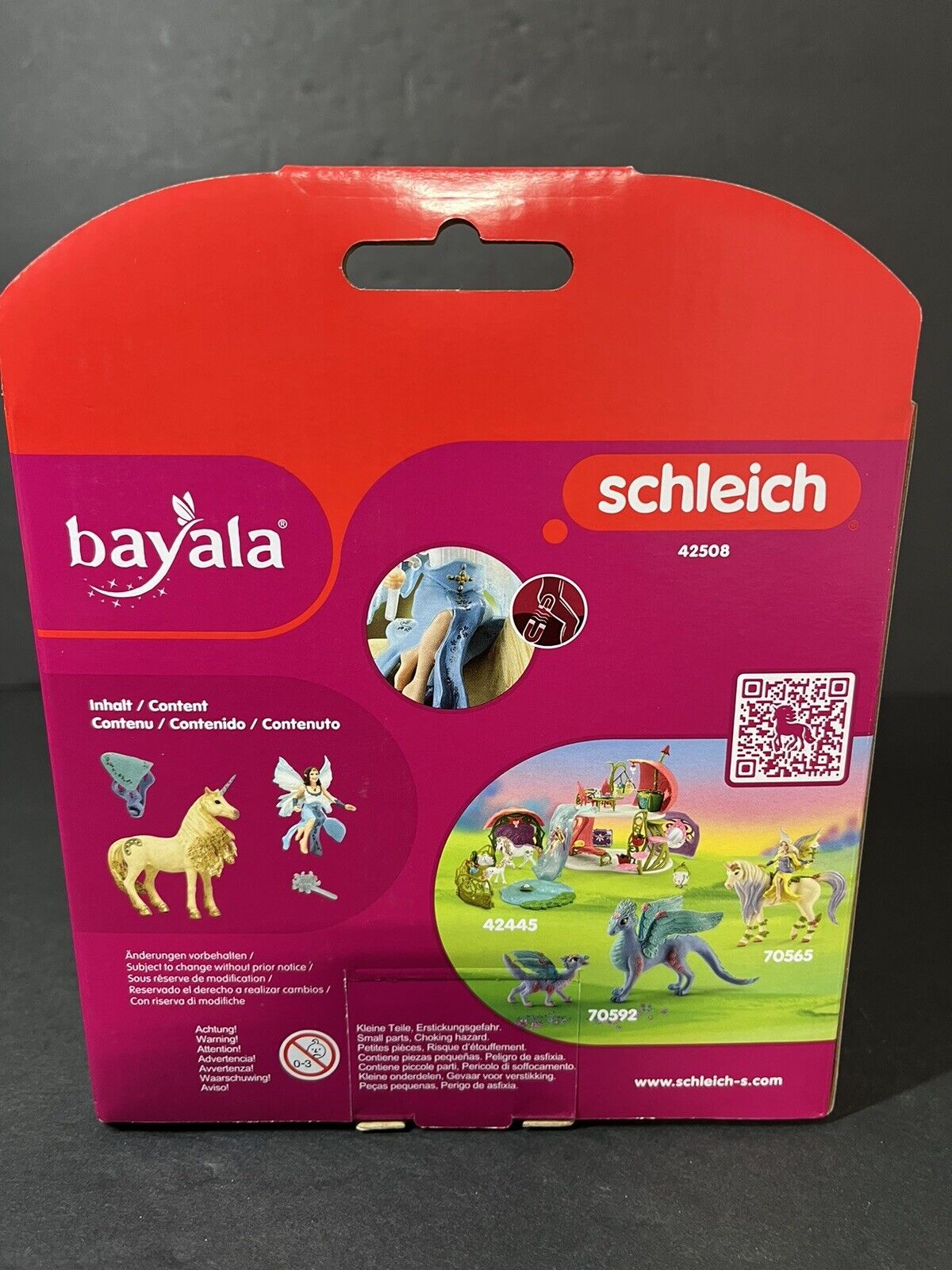 Schleich 42508 Eyela Riding On Golden Unicorn Fairy Toy Playset..