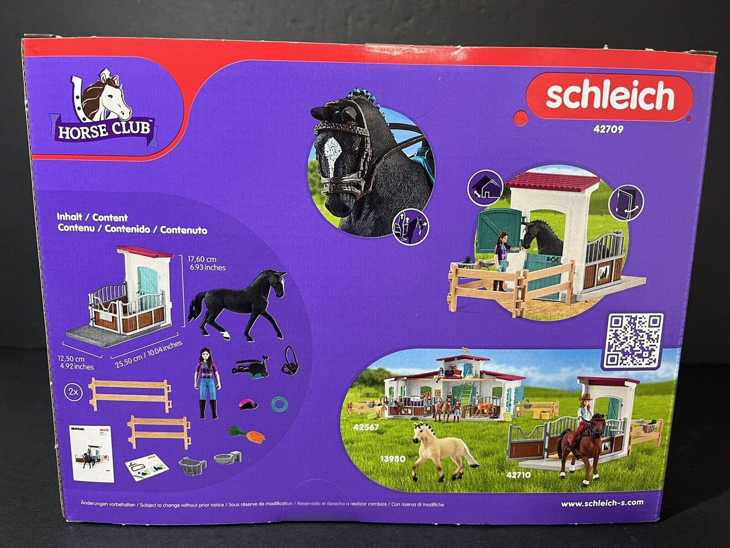 Schleich 42709 Horse Box with Lisa & Storm Playset with Horse and Rider..