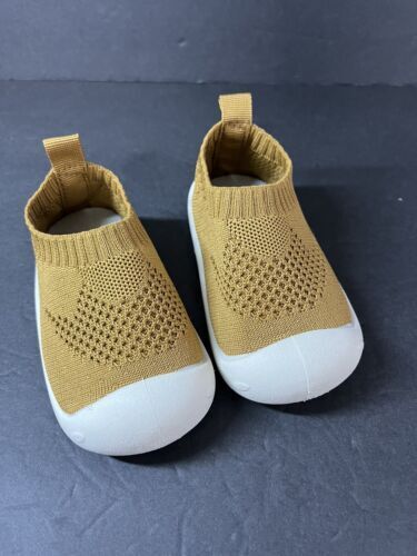 BabyWaves Premium Baby Mesh Toddler Shoes first Walker size 5 Yellow