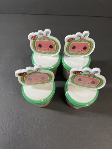 LOT OF 4 COCOMELON KIDDIE DOUGH WITH FIGURE STAMPER