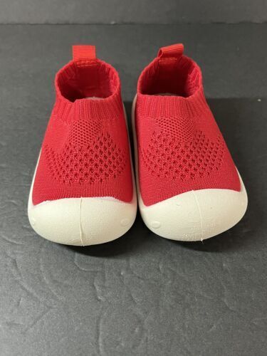 BabyWaves Premium Baby Mesh Toddler Shoes first Walker size 4 Red